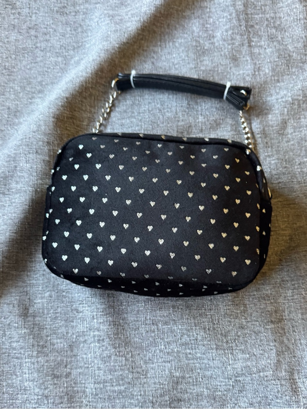 Capelli Kids Velvet Glitter Heart Bag
